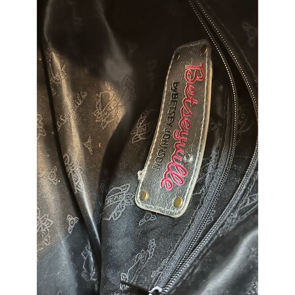 Betsey Johnson yellow Plaid Cherry Sequin tote Purse betseyville - Picture 16 of 16